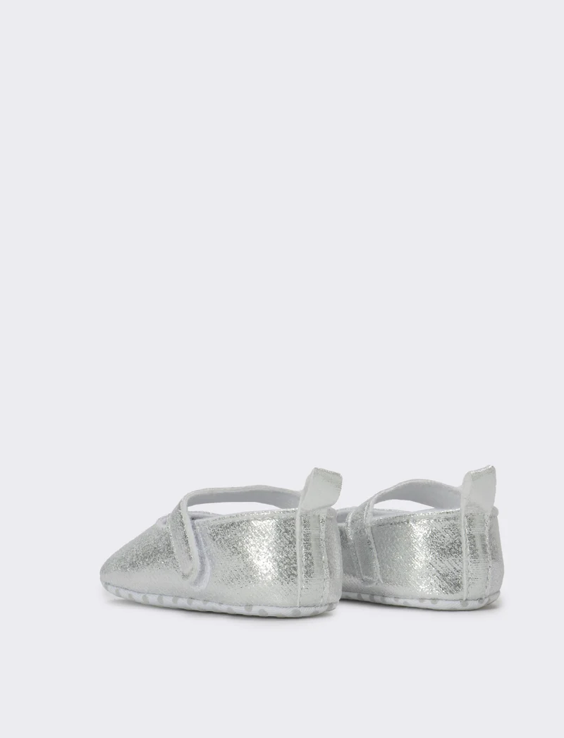 Scarpa con cuori da neonata - Argento
