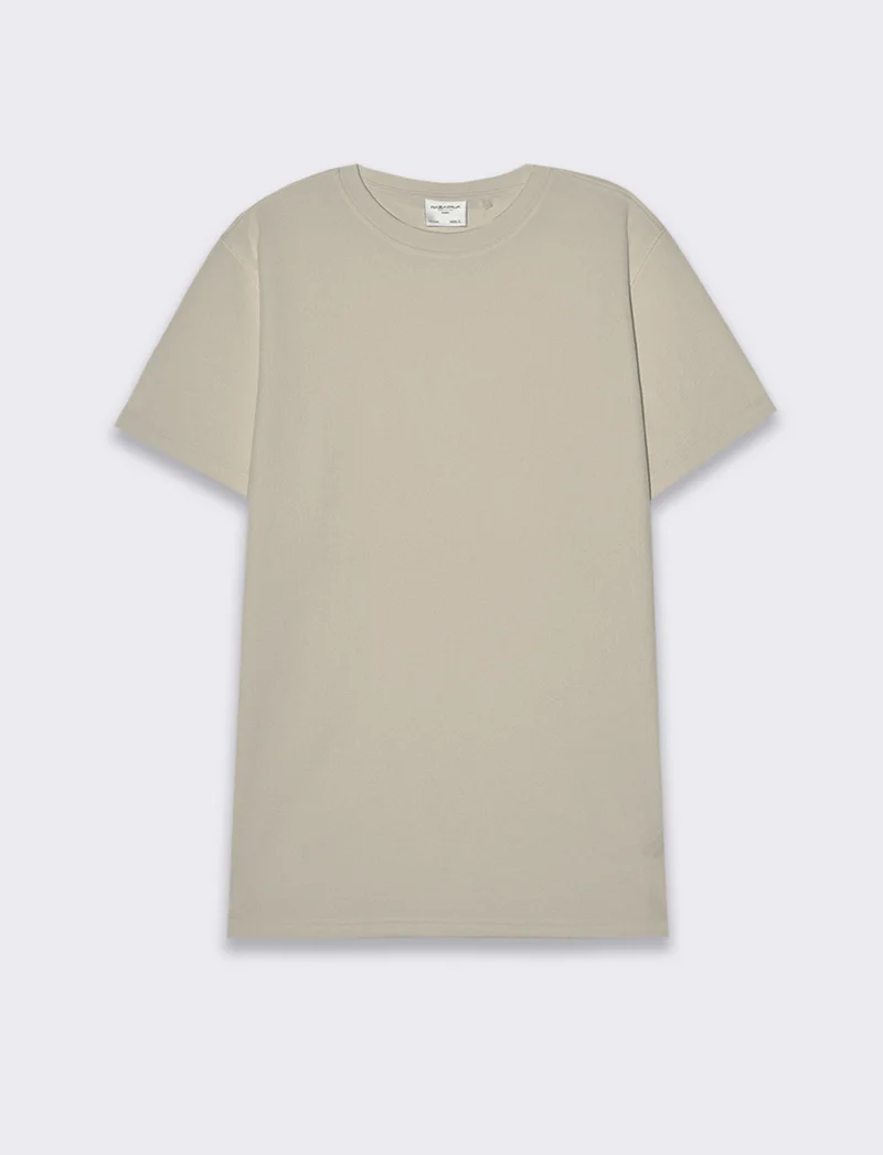 T-shirt waffle regular fit da uomo - Grigio ghiaccio