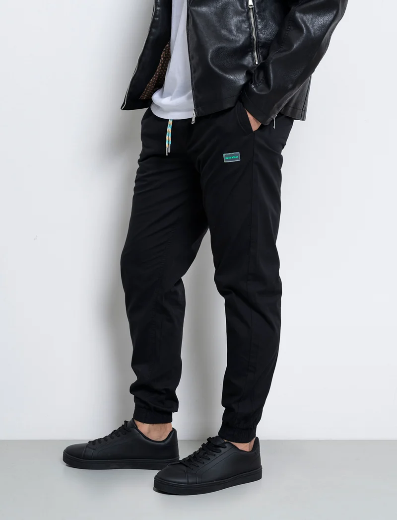 Pantaloni jogger in cotone da uomo - Nero