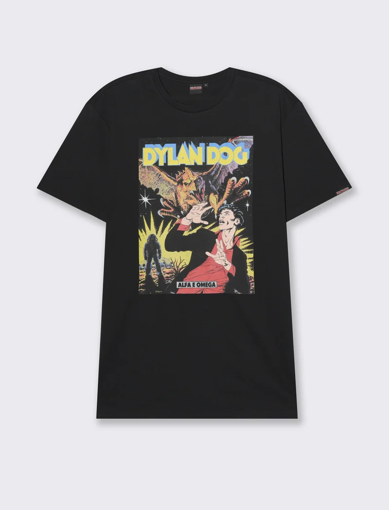 T-shirt stampa dylan dog da uomo - Nero