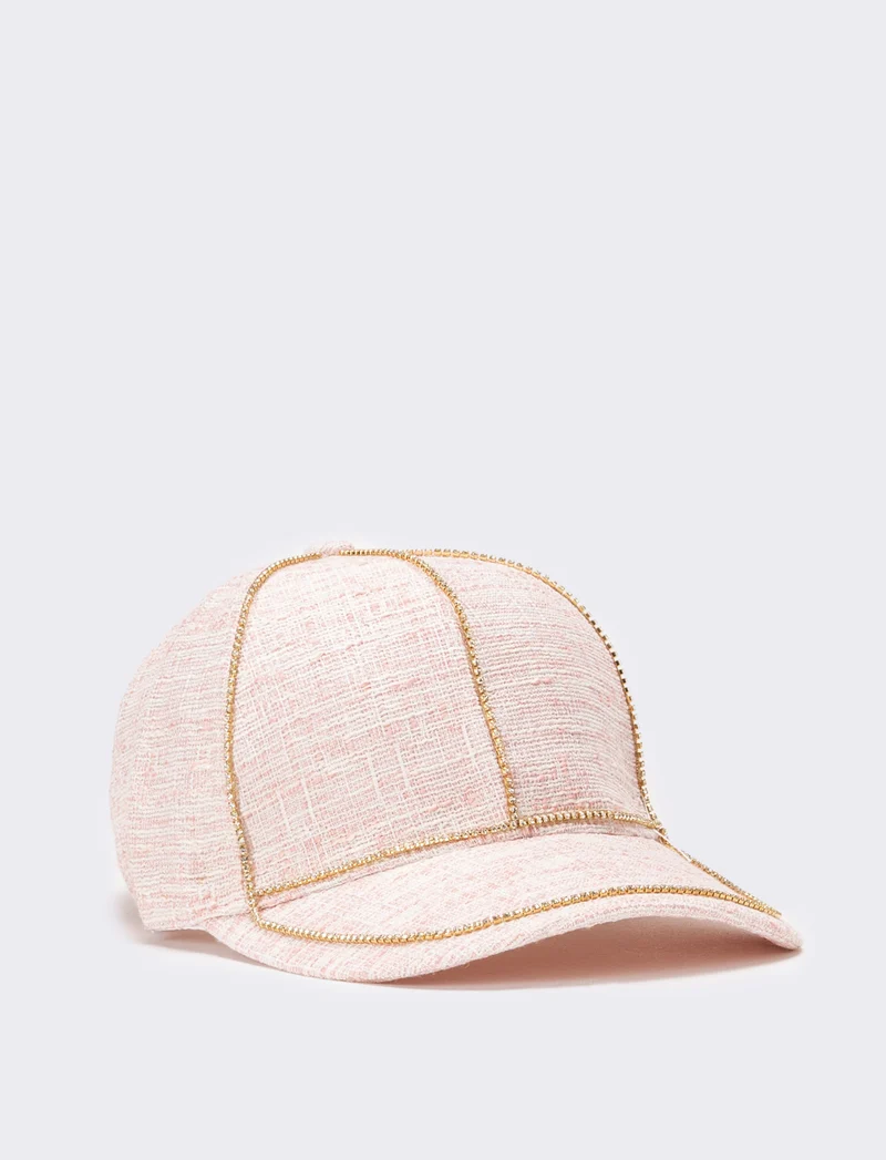 Cappello donna baseball boucle con strass - Rosa