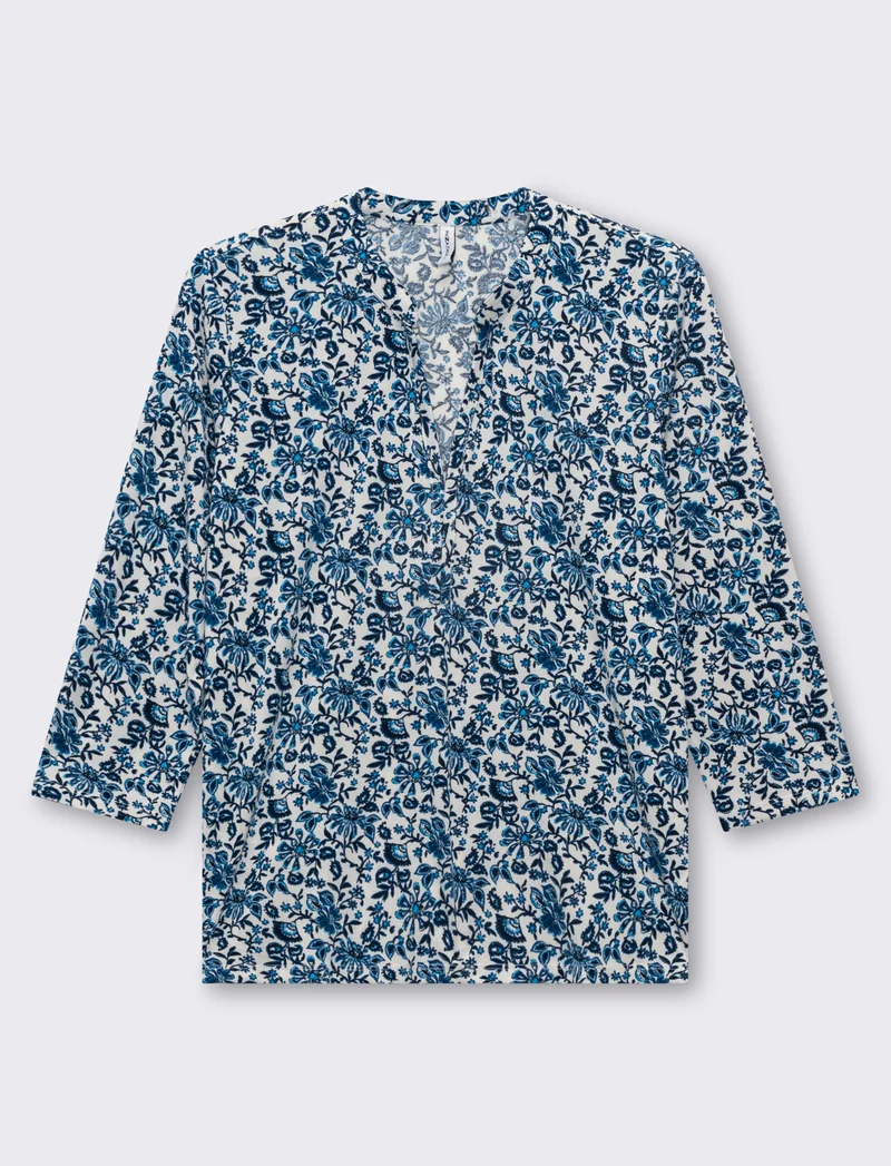 T-shirt con collo alla coreana da donna - var 2