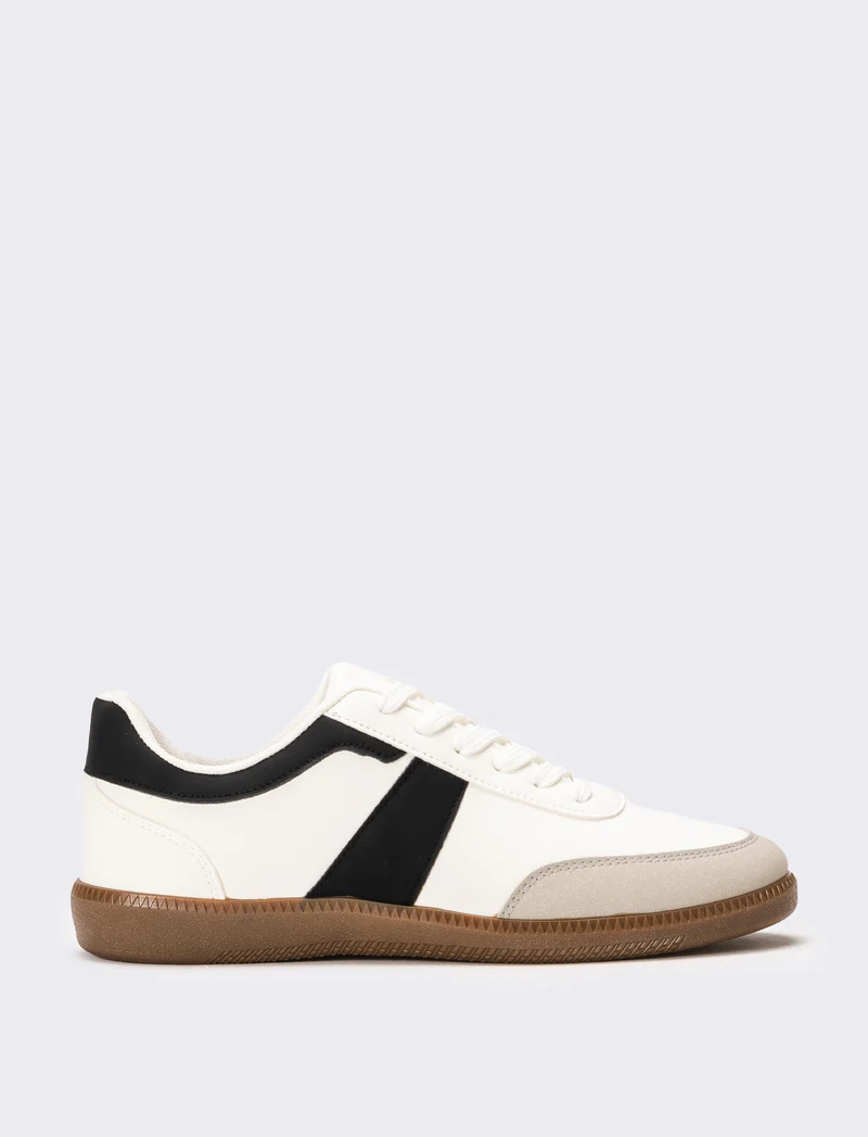 Sneakers multielementi da uomo - Bianco