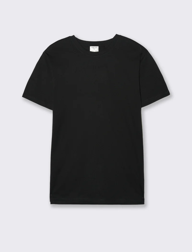 T-shirt in cotone premium mercerizzato da uomo - Nero