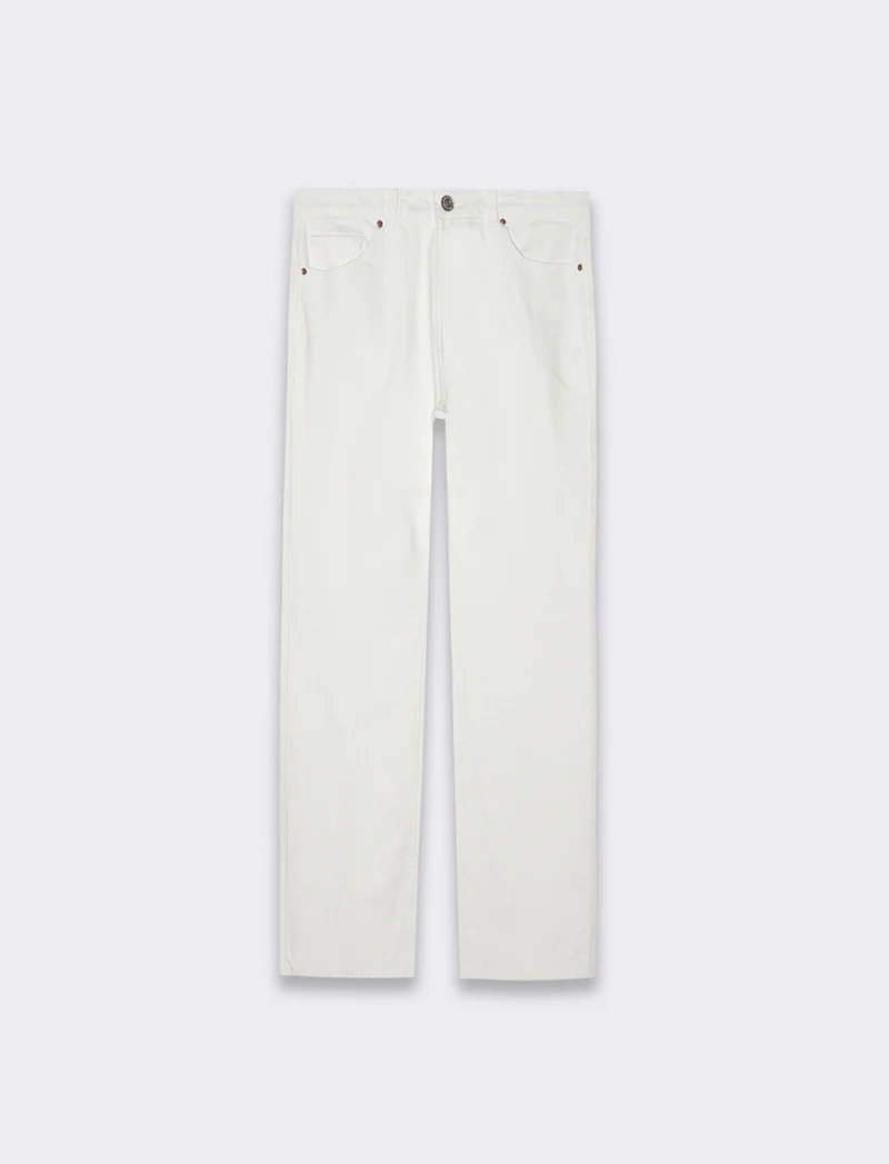 Jeans gamba diritta da donna - Bianco