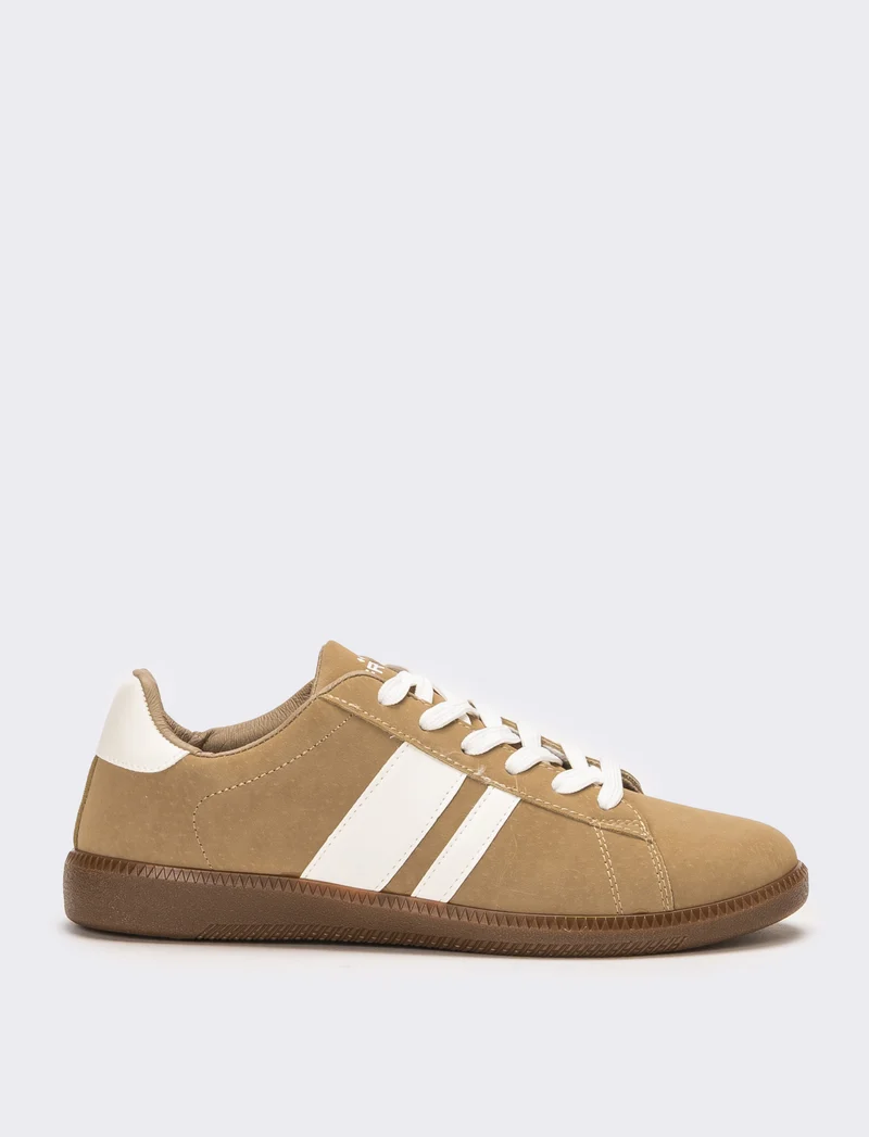 Sneakers scamosciata da uomo - Grigio tortora