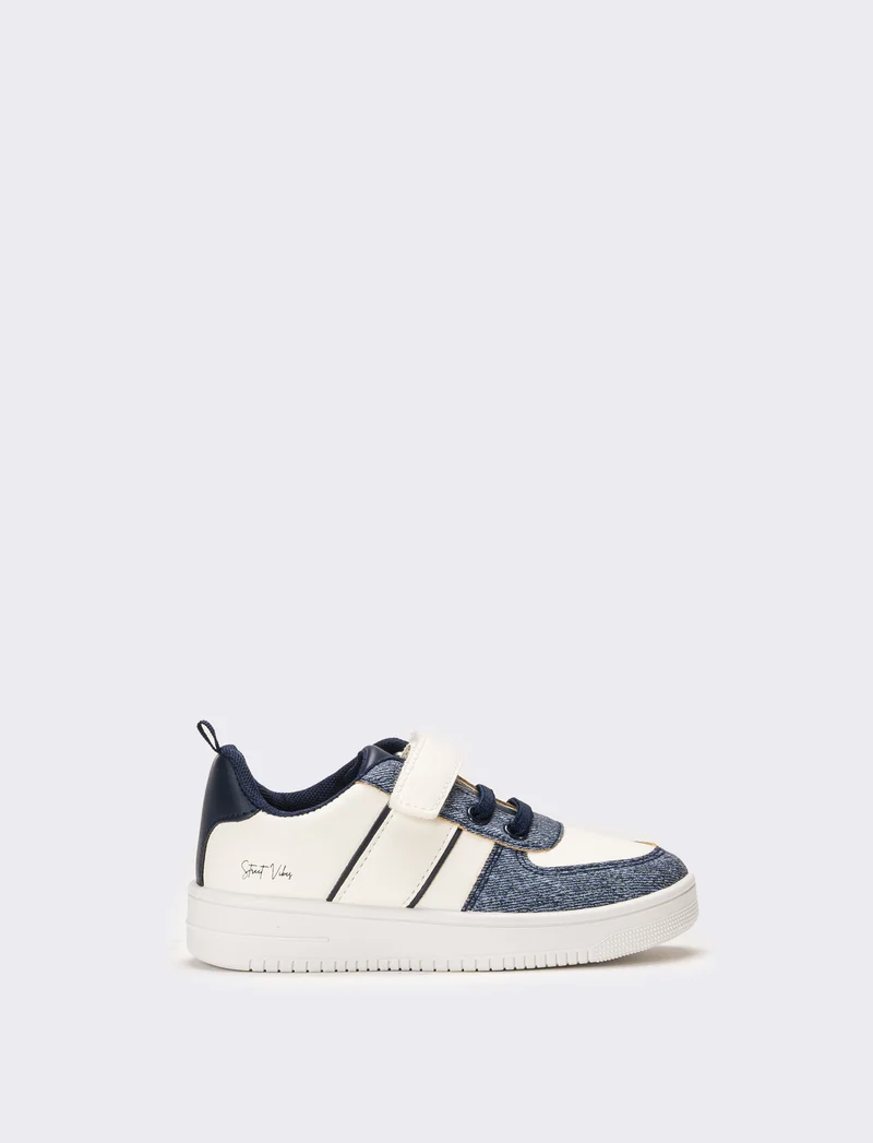 Sneakers con riporti da bambino - Bianco