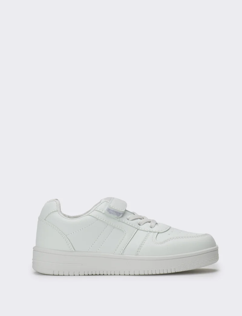 Sneakers monocolore da bambino - Bianco