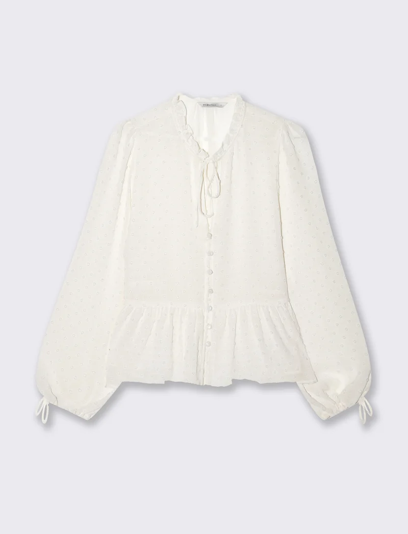 Camicia modello blusa da donna - Avorio