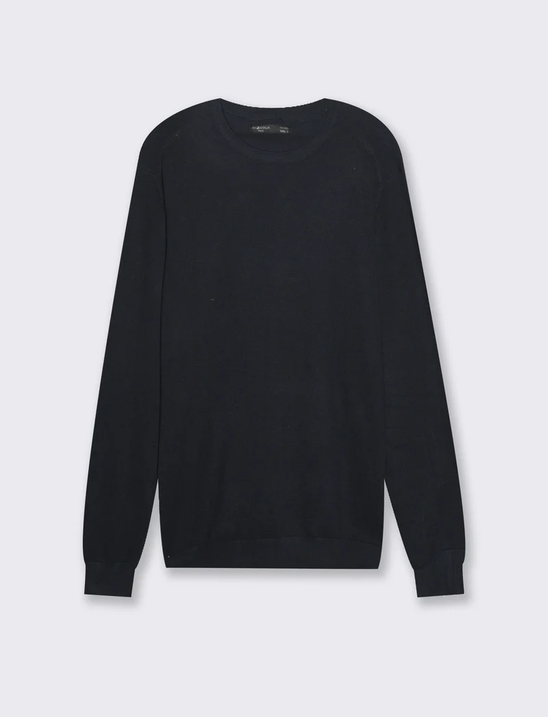 Maglia basic in filato comfort da uomo - Blu