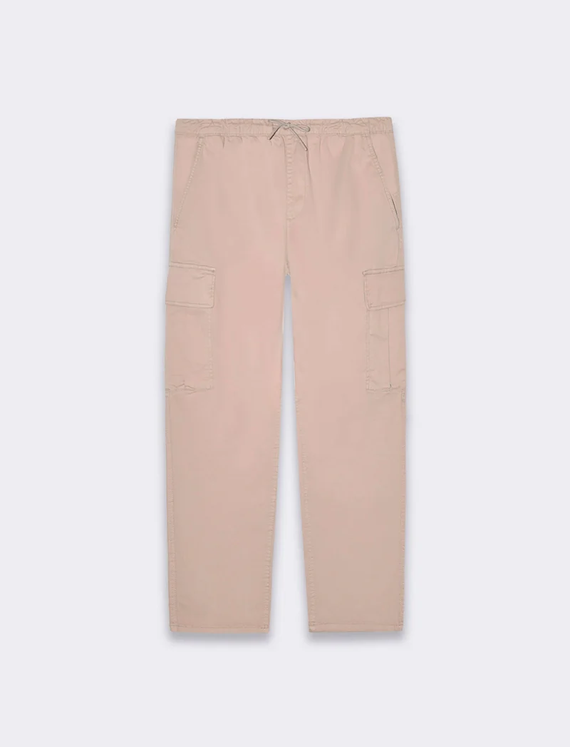 Pantaloni relaxed cargo in twill da uomo - Beige