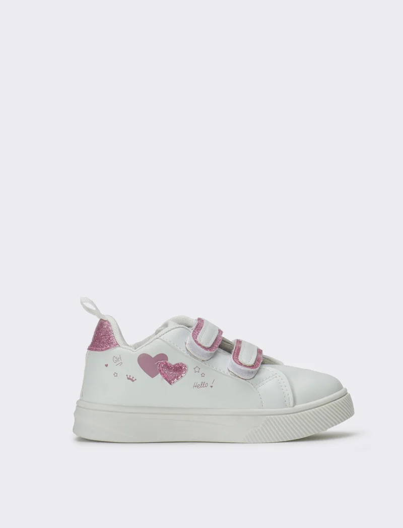 Sneakers da bambina con strappi - Bianco