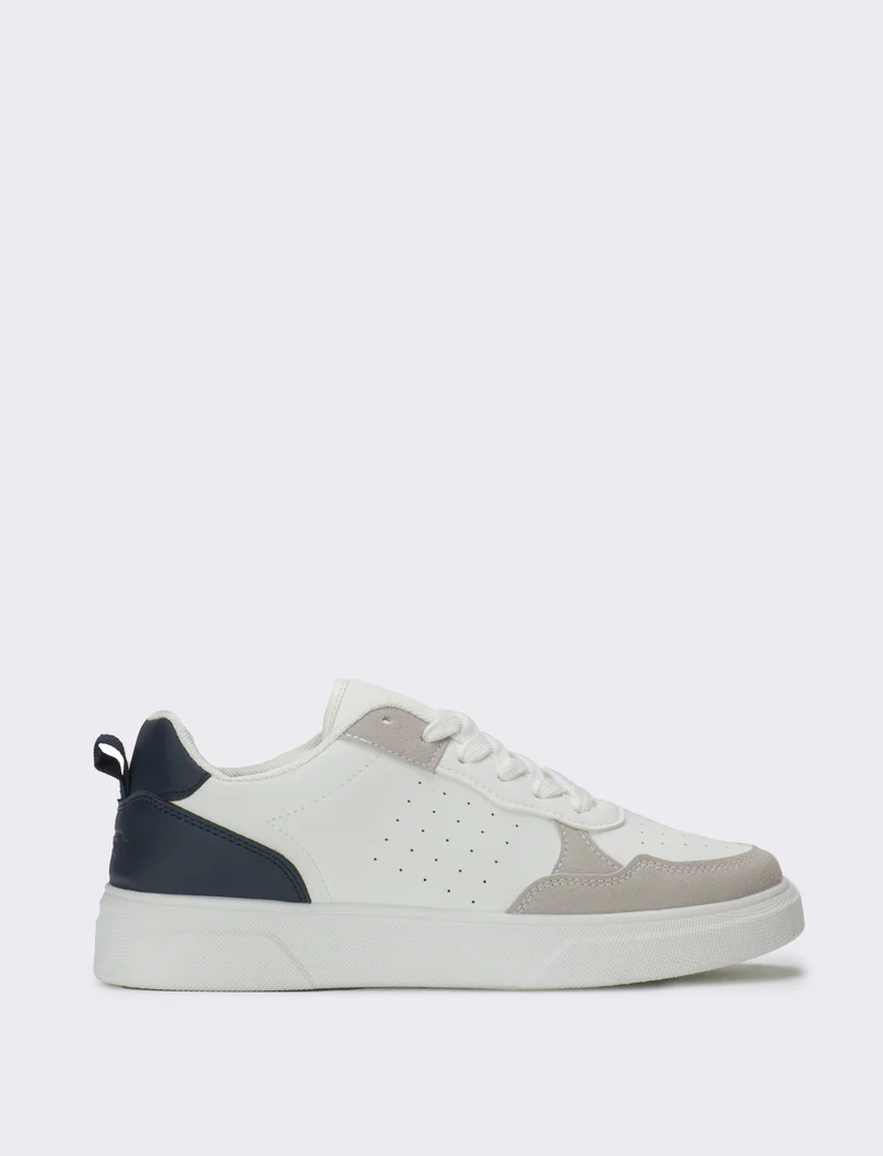 Sneakers da uomo con riporti - Bianco