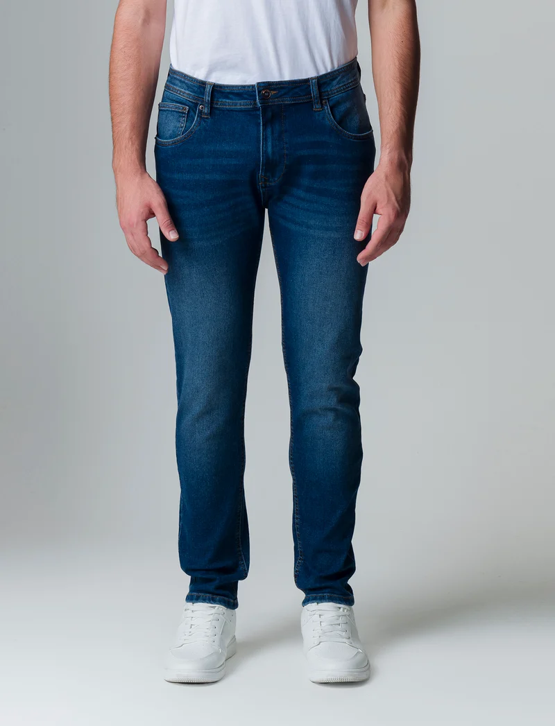 Jeans skinny fit blu scuro da uomo - DENIM SCURO