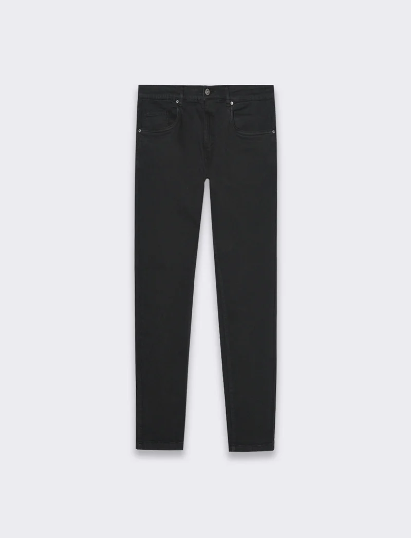 Pantaloni 5 tasche slim fit da uomo - Nero
