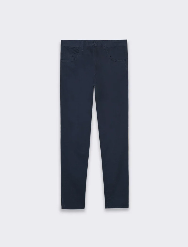 Pantaloni basic 5 tasche regular fit da uomo - Blu