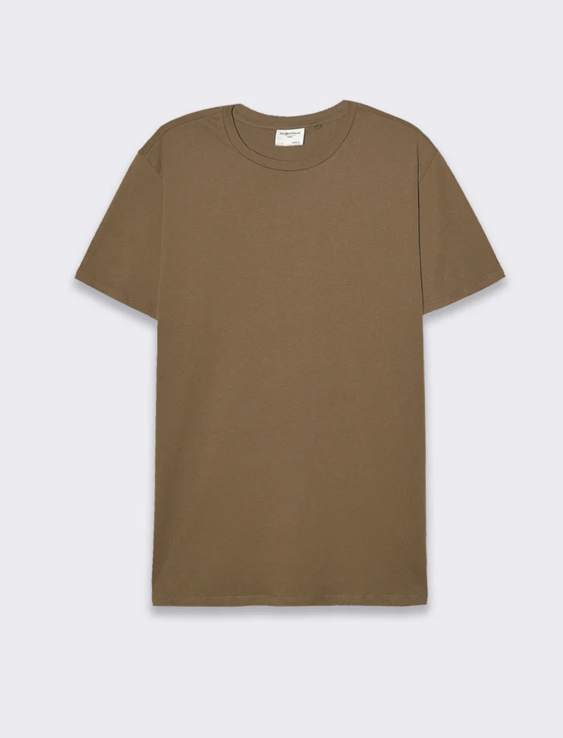 T-shirt waffle regular fit da uomo - Grigio fango