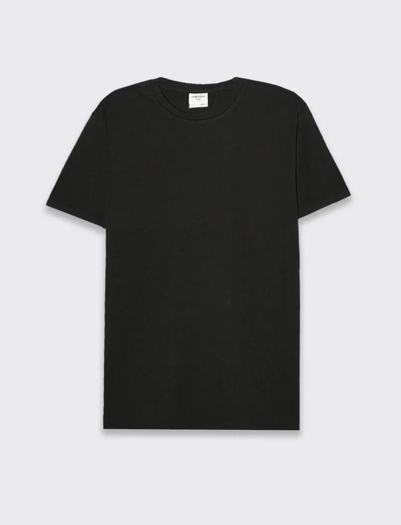T-shirt waffle regular fit da uomo - Nero